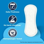 Equate Thin Panty Liners, Regular Length, Unscented, Individually Wrapped, Compare to Always®, 20 Count