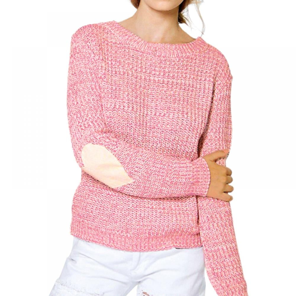 elbow patch sweater womens