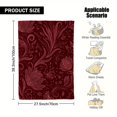 thumbnail image 6 of Deep Red Vine Floral Throw Blanket - Elegant Burgundy Lightweight All-Season Polyester Flannel for Couch Bed Travel Camping, Machine Washable Indoor Outdoor Decor, 6 of 10