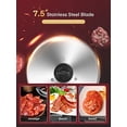 thumbnail image 6 of FOHERE Meat Slicer for Home Use, 200W Electric Deli Food Slicer with Removable Two 7.5” Blades, 0-15 Precise Thickness Knob Cut Deli Food, Meat Ham Bread Fruit, Include Food Carria, 6 of 6