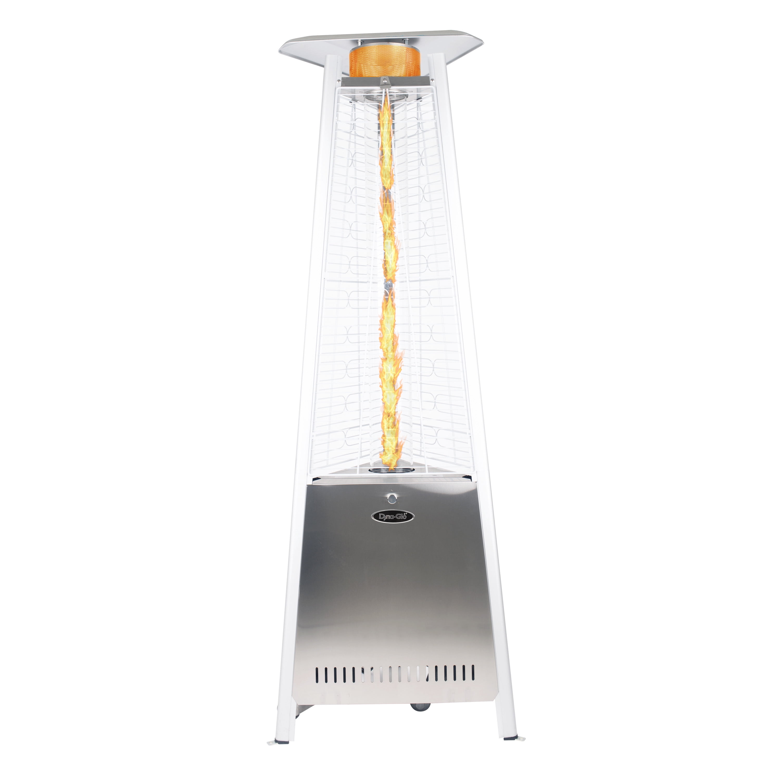 Dyna-Glo 42,000 BTU 73 Stainless Steel Pyramid Flame Propane Patio Heater  - Walmart.com