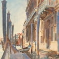 thumbnail image 2 of Sargent, John Singer 15x15 White Modern Wood Framed Museum Art Print Titled - Gondola Moorings on the Grand Canal, 2 of 4