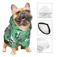 thumbnail image 3 of Goofa Christmas French Bulldog Pattern Small Dog Sweater Hoodies Pet Grey Hooded Soft Fleece Sweatshirts with Pocket Fall Winter Puppy Cat Sweaters Warm Clothes-Large, 3 of 8