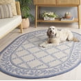 thumbnail image 3 of Safavieh Chelsea Alecia Geometric Area Rug, Ivory/Light Blue, 7'6" x 9'6" Oval, 3 of 11