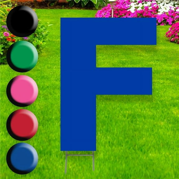 20 x 15 in. Letter F Yard Sign, Black