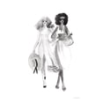 thumbnail image 2 of Charro, Mercedes Lopez 17x24 Gold Ornate Wood Framed with Double Matting Museum Art Print Titled - Paris Girlfriends IV BW, 2 of 4
