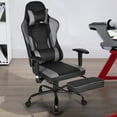 thumbnail image 3 of Costway Gaming Chair Racing High Back Office Chair w/ Footrest Black, 3 of 10
