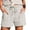 A371-White, variant on Sokhug Women's Drawstring Elastic Waist Crinkle Gauze Shorts Casual Loose Rolled Hem Summer Beach Shorts with Side Pockets
