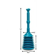 Master Plunger MP200 Sink & Drain Plunger for Kitchen Sinks, Bathroom Sinks, Showers, Bathtubs, and Waste Pipes. Strong Heavy Duty Design with Large Bellows Commercial & Residential Use, Teal