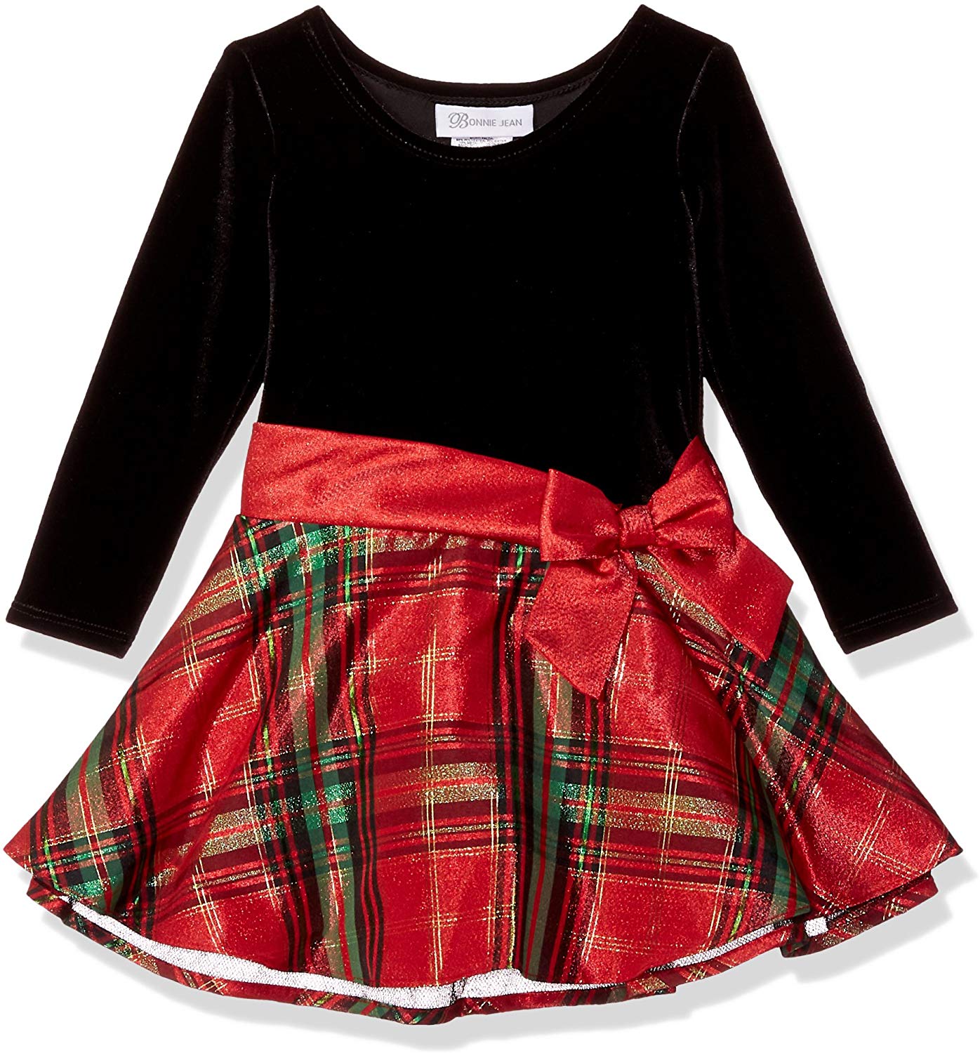 bonnie jean red plaid dress