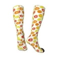 thumbnail image 4 of Daiia Sports Socks Lemon Orange Printed Novelty Crew Socks for Men Women Knee High Socks Cotton Socks Soft & Breathable Support Unisex Socks, 4 of 9