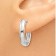 thumbnail image 3 of 14k White Gold Hinged Hoop Earrings Round, 3 of 8