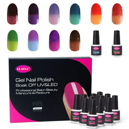 Clavuz 12pcs Gel Nail Polish Set C007 Soak Off Color Changing Uv Clavuz 12pcs Gel Nail Polish Set C007 Soak Off Color Changing Uv Manicure With