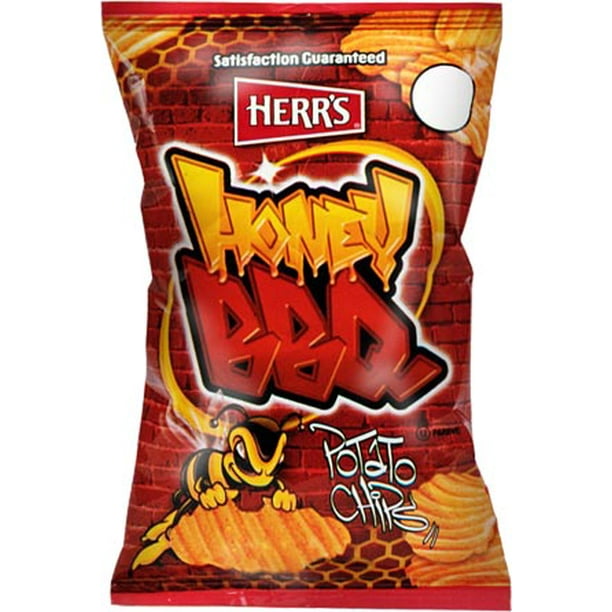Herr's Honey BBQ Potato Chips 1.875 oz Bags Pack of 24