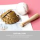 thumbnail image 3 of Small Baseball Bat Miniature Baseball Glove Ball Kit Dolls House Accessories Cylindrical Shape 2 Sets, 3 of 4