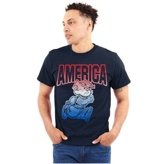 Dennis the Menace American Patriot Men's Graphic T Shirt Tees Brisco Brands 3X