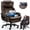 Brown, variant on 800lbs Executive Office Chair with Adjustable Headrest, High Back Extra Wide Seat, Faux Leather for Home Office, Spacious Computer Desk Chair
