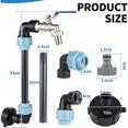thumbnail image 2 of 1000L Tank Faucet Brass 1000L Tank Connector IBC Tank Adapter Tank Adapter S60x6 Coarse Thread 3/4'' IBC Tank Connector Faucet Kit, 2 of 4