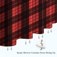 thumbnail image 6 of Red and Black Christmas Plaid Pattern Shower Curtain 84"x72" ,Bathroom Decorative Shower Curtains Set with 12 Hooks,Modern Waterproof Washable Shower Curtain, 6 of 6
