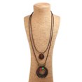 thumbnail image 6 of UDIYO Vintage Women Jewelry Dragon Leaf Wood Circle Necklace Multi-layer Sweater Chain, 6 of 7