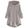thumbnail image 2 of IMENGL Haut à Capuche Chaud en Peluche Automne Hiver, Gris 5TG, Taille M-5TG, 2 of 5