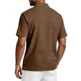 thumbnail image 6 of Trgacdwlo Polo T Shirts for Men Cotton Linen Raglan Men's Shirts Short Sleeve Summer Breathable Moisture Wicking Mens Golf Polo Shirt Coffee XXXL, 6 of 9