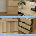 thumbnail image 6 of GarveeHome Fluted Nightstand with Charging Station, Bedside Table with 3 Drawers Storage Space, Wood, 6 of 9