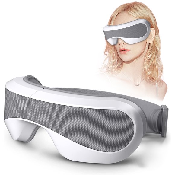 Masajeador de Ojos 3D con Compresa Caliente y Bluetooth Inteligente, Equipo de Belleza para Aliviar Cansancio Ocular, Regalo de Cuidado Facial