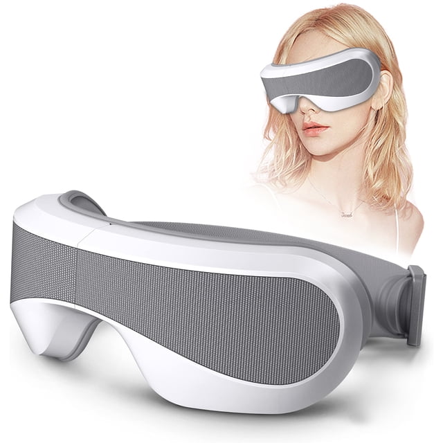 Masajeador de Ojos 3D con Compresa Caliente y Bluetooth Inteligente, Equipo de Belleza para Aliviar Cansancio Ocular, Regalo de Cuidado Facial