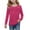 Hot Pink, variant on oqasdz Girls Tops Pleated Front Solid Color Long Sleeve Shirts Kids Puffed Soft Cute Casual Crewneck T Shirts Size 5 Y-6 Y
