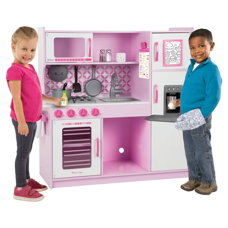 Melissa Doug Wooden Chef s Pretend Play Toy Kitchen With Ice