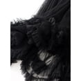 thumbnail image 6 of Lnzyyephy Women’s Tulle Long Skirts Elastic High Waist Ruffle Hem Tutu Skirts Fluffy A-line Midi Skirts, 6 of 8