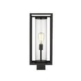 thumbnail image 2 of 1 Light Outdoor Post Mount Lantern In Industrial Style 8 Inches Wide By 20.25 Inches High-Deep Bronze/Outdoor Brass Finish Z-Lite 584Phms-Dbz-Obs, 2 of 5