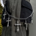 thumbnail image 6 of AOOOWER Unisex Punk Cross Chain for Pants Hip Hop Trousers Jeans Chains for Wallet Keys, 6 of 7