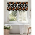 thumbnail image 4 of Halloween Theme Valances for Windows Ghost Pumpkin Horror Retro Valance Rod Pocket Light Filtering Short Window Treatments Curtains for Kitchen Bathroom Living Room Bedroom, 1 Panel, 42 x 12 Inch, 4 of 7