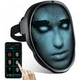 thumbnail image 1 of LED Halloween Mask, Costume For Adults, Bluetooth Face Mask, Cosplay Light Up, Digital Face Transforming, Programmable, For Halloween, Parties and Christmas, 1 of 10