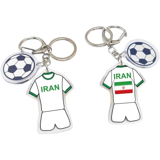 Yanonmyfd2026 World Cup Soccer Keychain - World Cup Pride Accessory, Football Fan Gift & Souvenir (2PCS),Iran