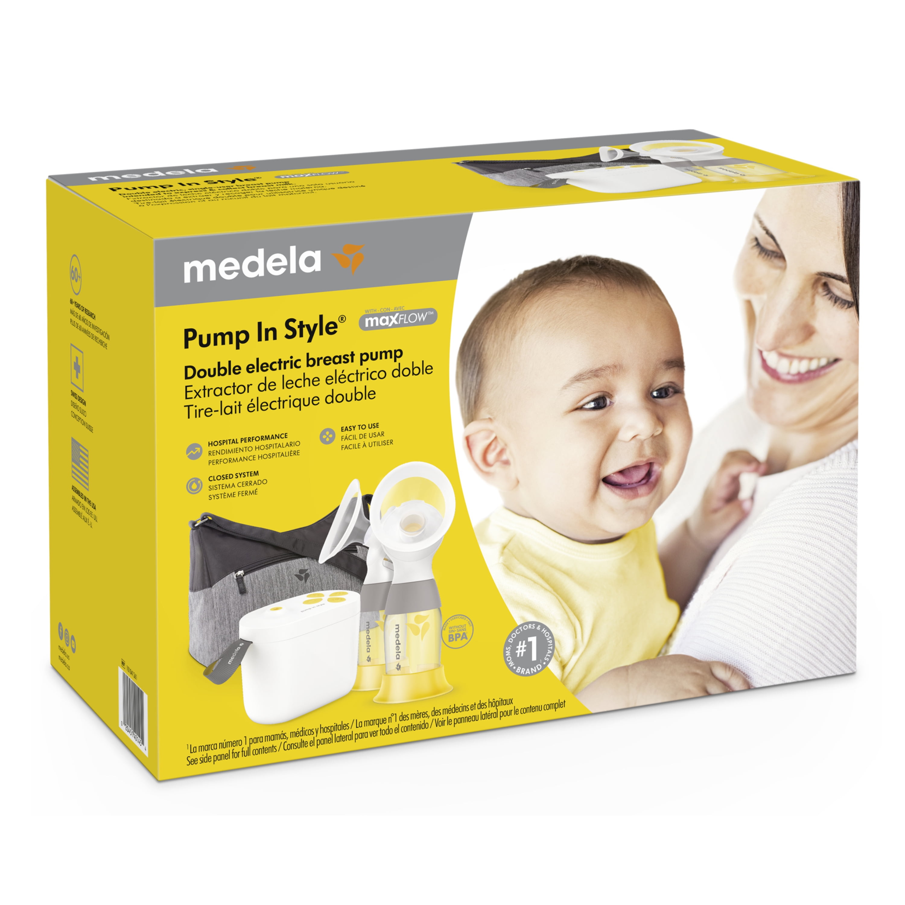 Medela Breast Pump Set - More Milk Bundle, Includes Pump in Style with  MaxFlow Double Electric Breast Pump & Silicone Breastmilk Collector