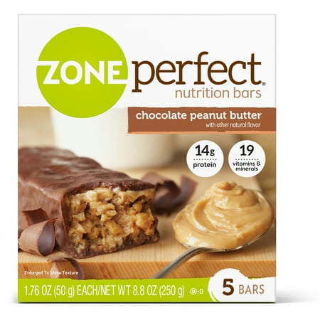 ZonePerfect Nutrition Bar, Chocolate Peanut Butter, 14g Protein, 5 (Best Tasting Protein Bars Australia)