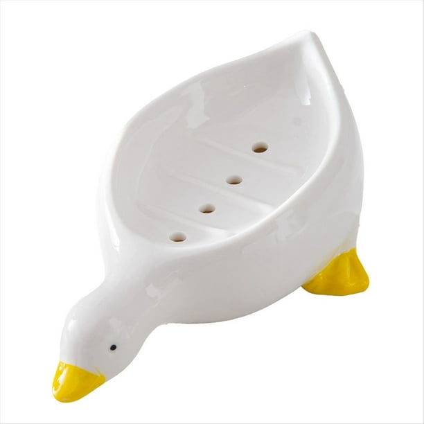 Caja de Jabón con Forma de Pato Amarillo, Jabonera de , Soporte para Jabón Escurridor, Contenedor de Jabón, Jabonera para Bandeja de Baño