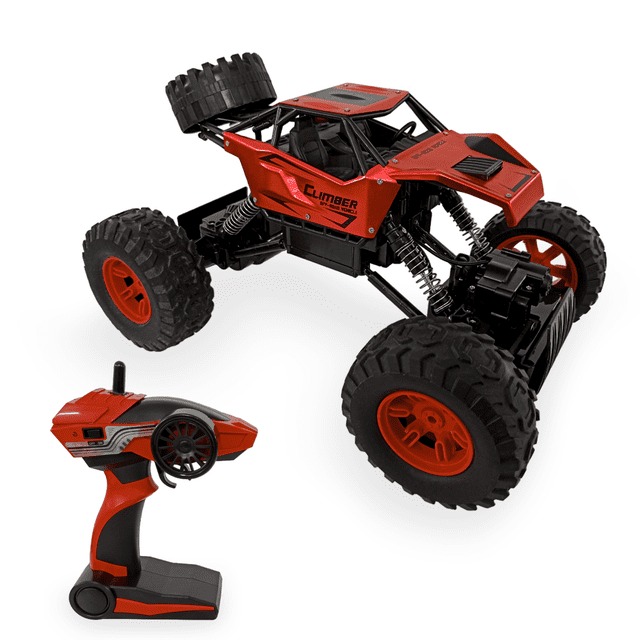 Carro Off Road de Metal A Control Remoto 2.4 GHz, Todo Terreno rojo Grande