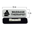 thumbnail image 3 of Signs ByLITA Massage Therapist 1 x 3" Name Tag/Badge, Blue, (3 Pack), 3 of 4
