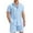 Light Blue, variant on COOFANDY Men's White Linen Suits Sets Beach Wear Clothes Short Sets Outfits 2 Piece