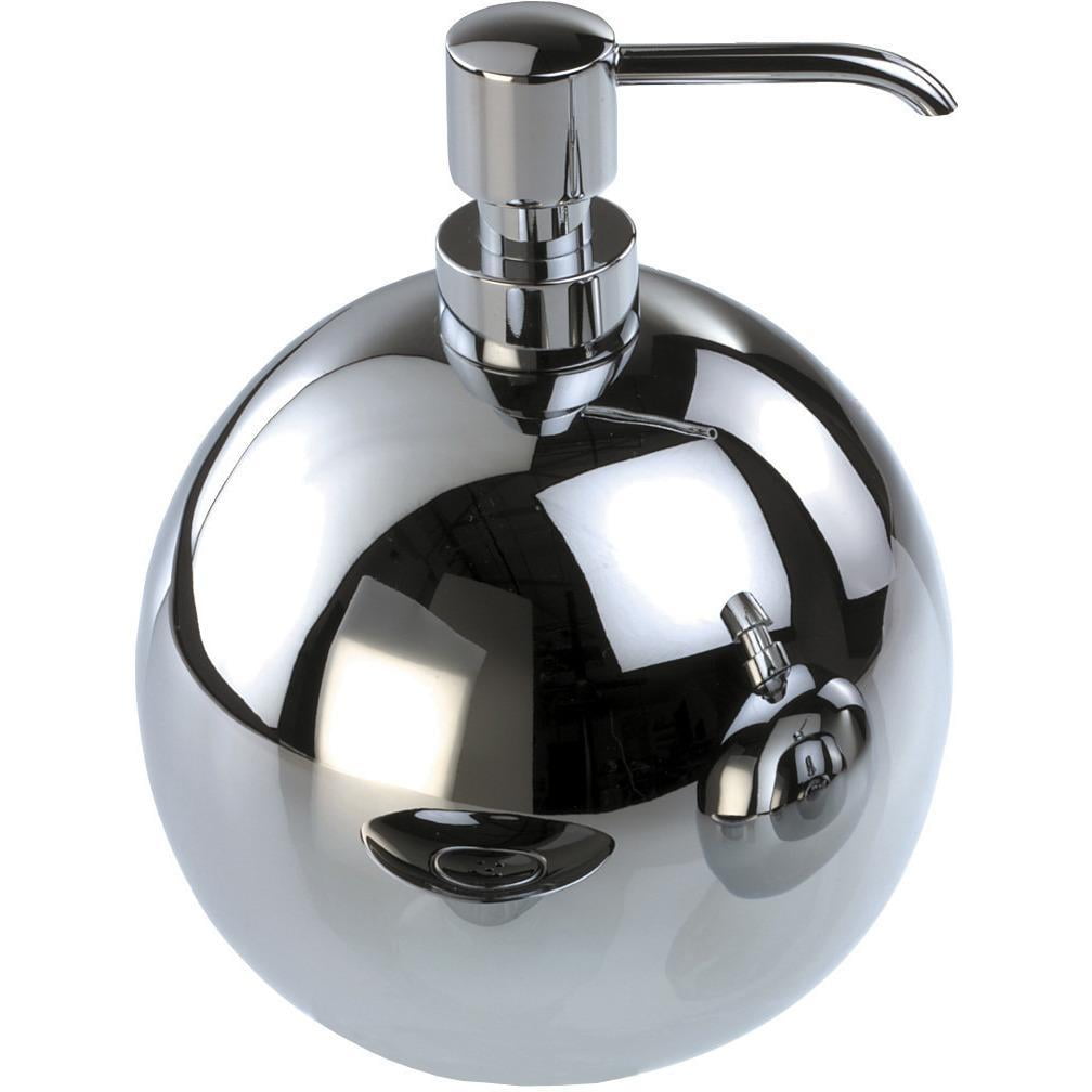 DWBA Soap And Lotion Dispenser Pump, Brass Round Ball Polished Chrome