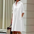 thumbnail image 2 of Pompotops Robe Longue Maxi pour Femmes, Mode, Col Rond, Manches Longues, Décontractée, avec Poches, Unie, en Solde, 2 of 6