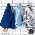 thumbnail image 3 of Thyme & Table Cotton Waffle Kitchen Towels, Blue White, 3-Piece Set, 3 of 6