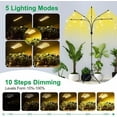 thumbnail image 4 of Aoksun 5-Head Adjustable LED Plant Lights, Full Spectrum Lamp with Timer for Indoor Plants, Warm White Grow Light for Various Plants, 4 of 7