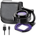 thumbnail image 2 of 2Pcs 25X Loupe Magnifier with 6 Light, USB Three-Folding Desktop Portable Metal Eye Loupe Scale Sewing Magnifying Glass, 2 of 8