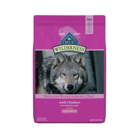 Blue Buffalo Wilderness High Protein Small Breed Chicken Dry Dog Food for Adult Dogs, Grain-Free, 11 lb. Bag