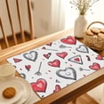 4PCS Placemats, Heart Pattern placemats, fashion print pattern table ...